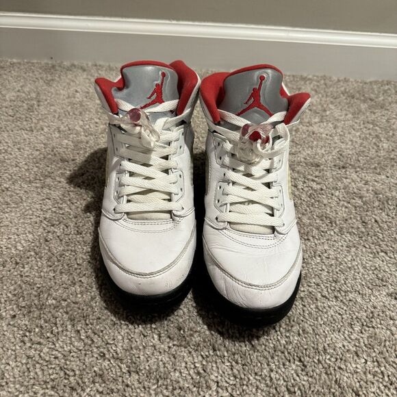 Size 7Y - Nike Air Jordan 5 V Fire Red 440888-102 - Picture 2 of 5